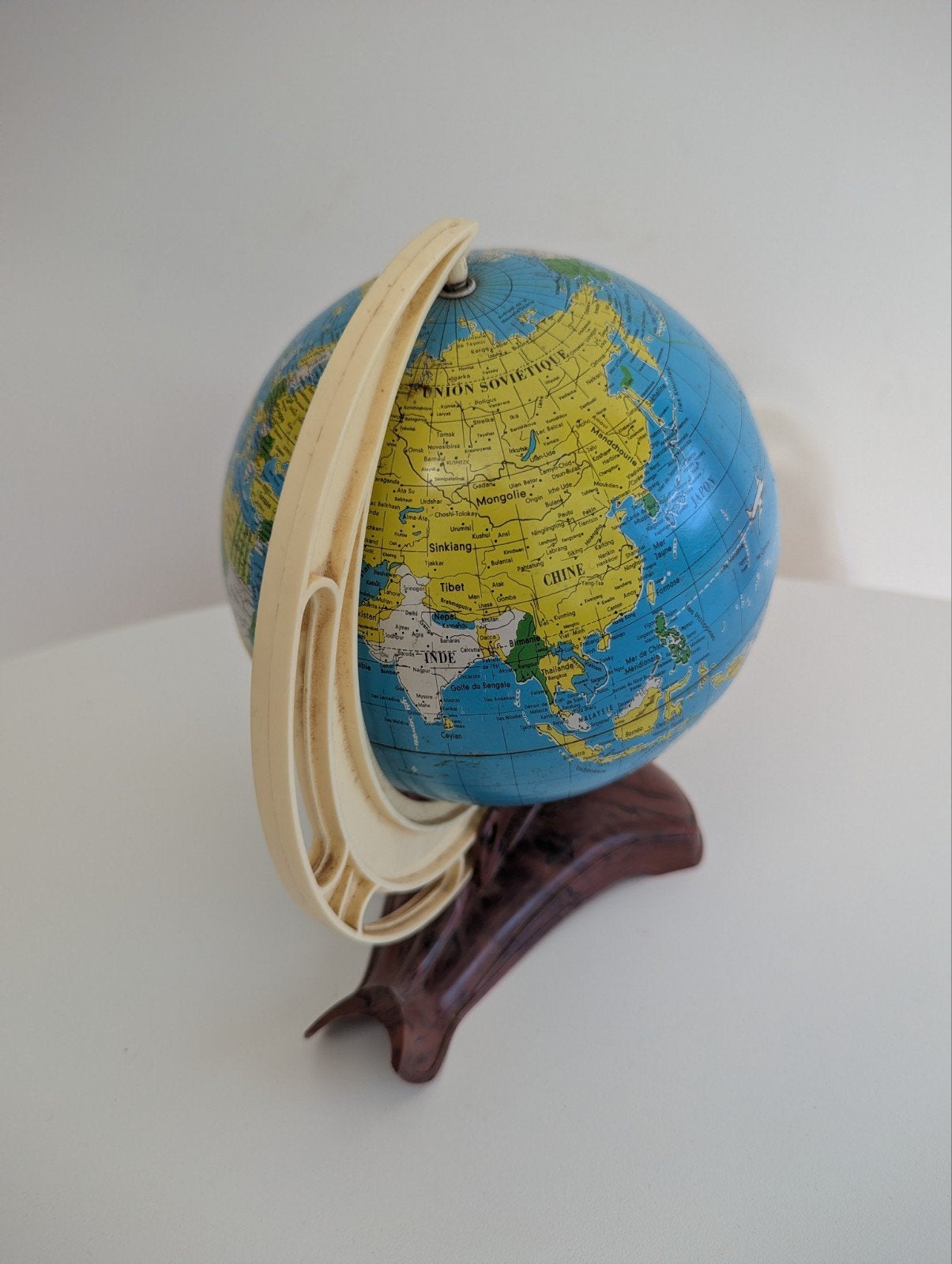 vintage wereldbol, Ophalen of Verzenden