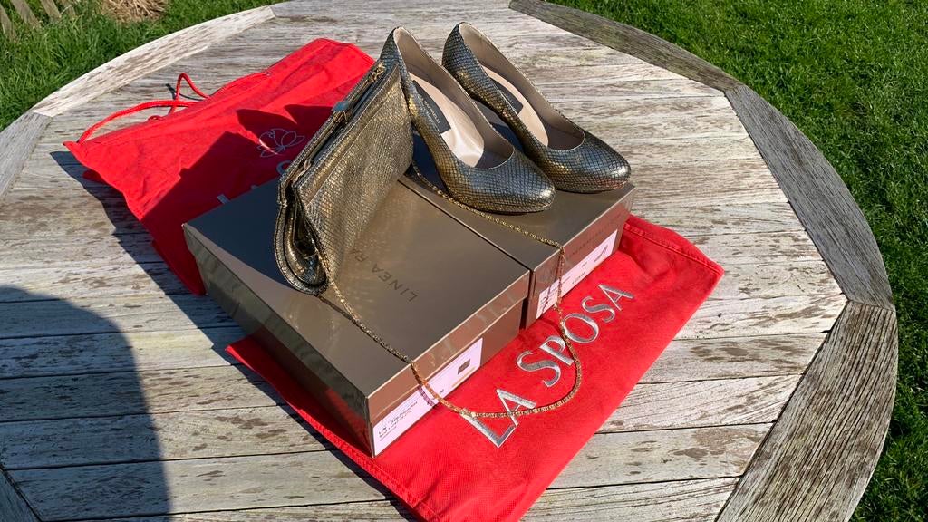 Feestelijk setje Linea Raffaelli gekocht bij LA Sposa, Enlèvement, Comme neuf, Sac de soirée