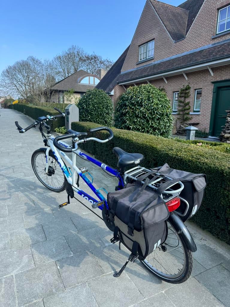 Vélo tandem électrique en bon état, Enlèvement ou Envoi, 61 cm ou plus, Comme neuf, 55 cm ou plus