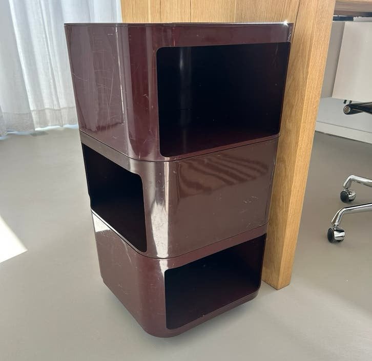 Vintage rechthoekige Kartell Componibili door Anna Castelli, Ophalen, Kunststof, Gebruikt, 45 tot 65 cm