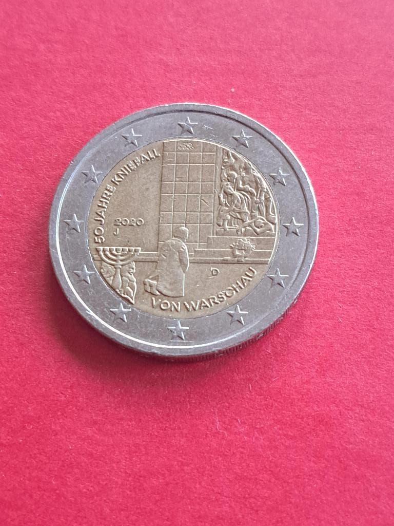 2020 J Allemagne 2 euros genouflexion de Varsovie Hambourg, Envoi, Allemagne, 2 euros, Monnaie en vrac