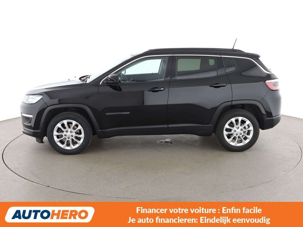Jeep Compass 1.3 T-GDi Longitude FWD (bj 2020, automaat), Gebruikt, Zwart, Compass, 5 zetels