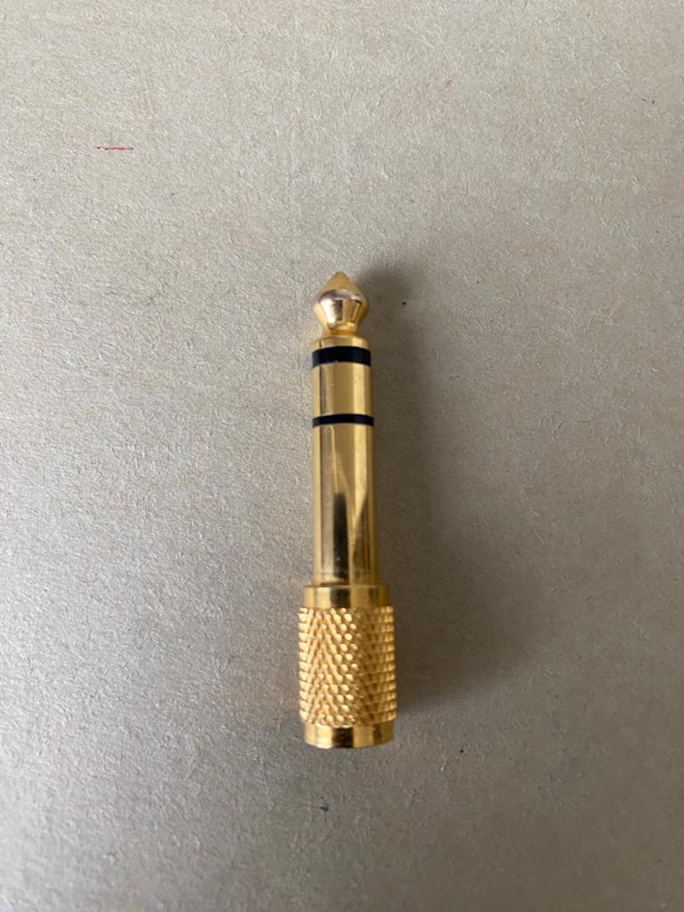 Adaptateur audio stéréo doré,, Enlèvement, Comme neuf