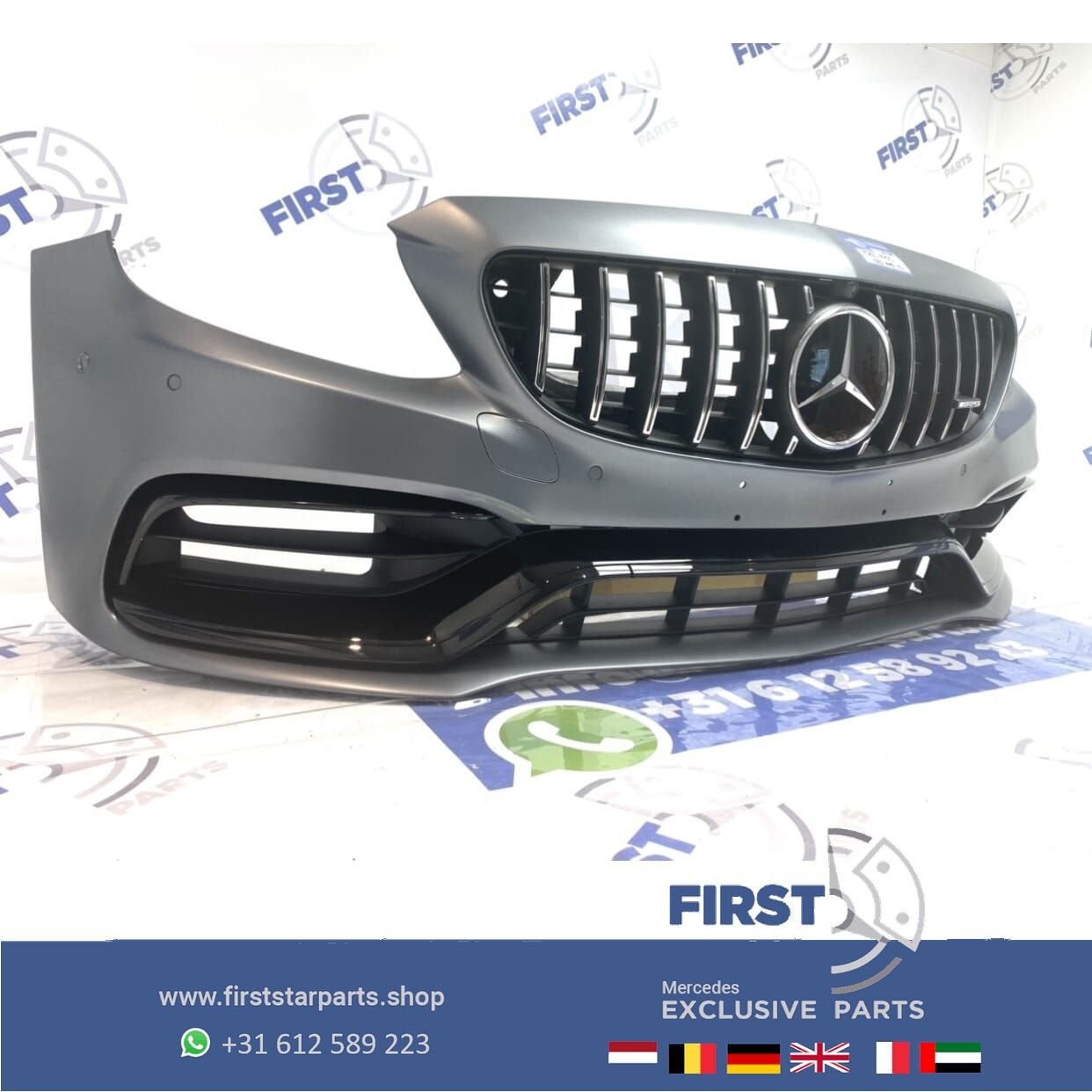 W205 FACELIFT C63 C63S AMG VOORBUMPER origineel Mercedes C K, Gebruikt, -, Voor, Ophalen of Verzenden