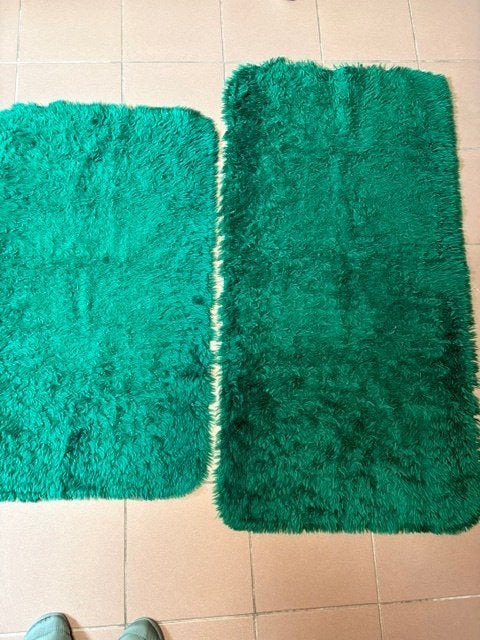 2 tapis, 100 à 150 cm, Enlèvement ou Envoi, Comme neuf, Vert