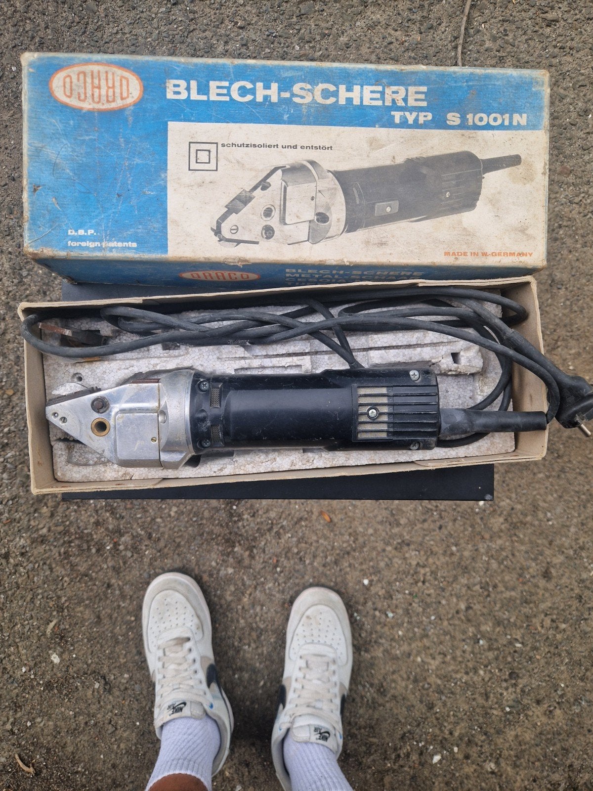 Cisaille Électrique Draco Blech-Schere S 1001N Vintage, Enlèvement