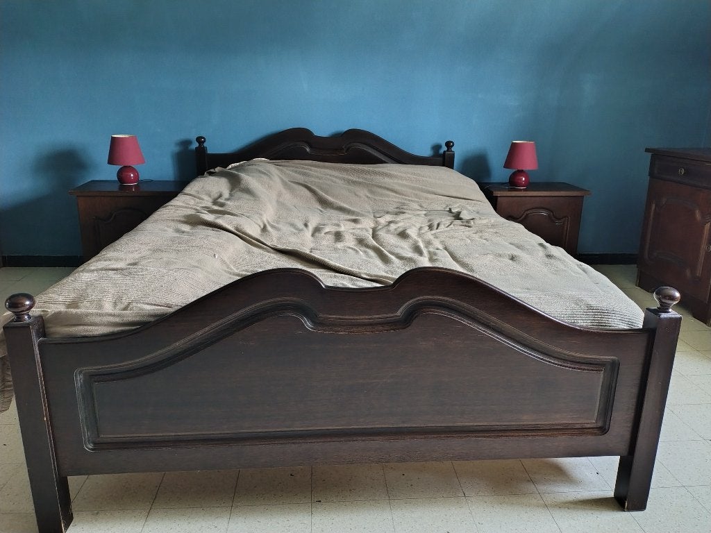 Prachtige volledige eiken slaapkamer, Maison & Meubles, Enlèvement, Utilisé, Queen size, Klassiek, eik