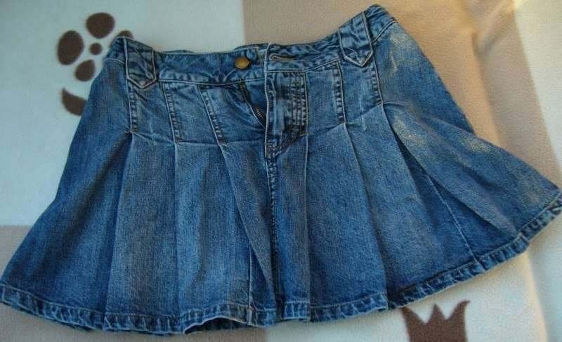 blauw jeansrokje met plooien (164), Meisje, Groggy, Ophalen of Verzenden, Zo goed als nieuw