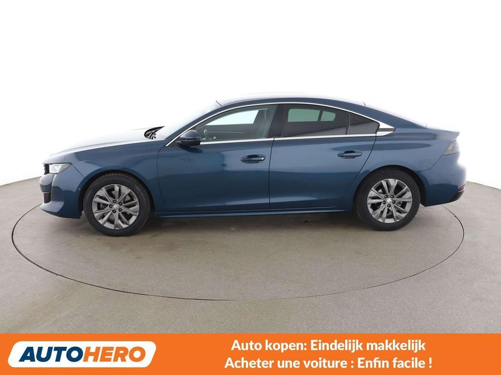 Peugeot 508 1.6 PureTech Allure Pack (bj 2019, automaat), Auto's, Lichtsensor, Gebruikt, Blauw, 181 pk