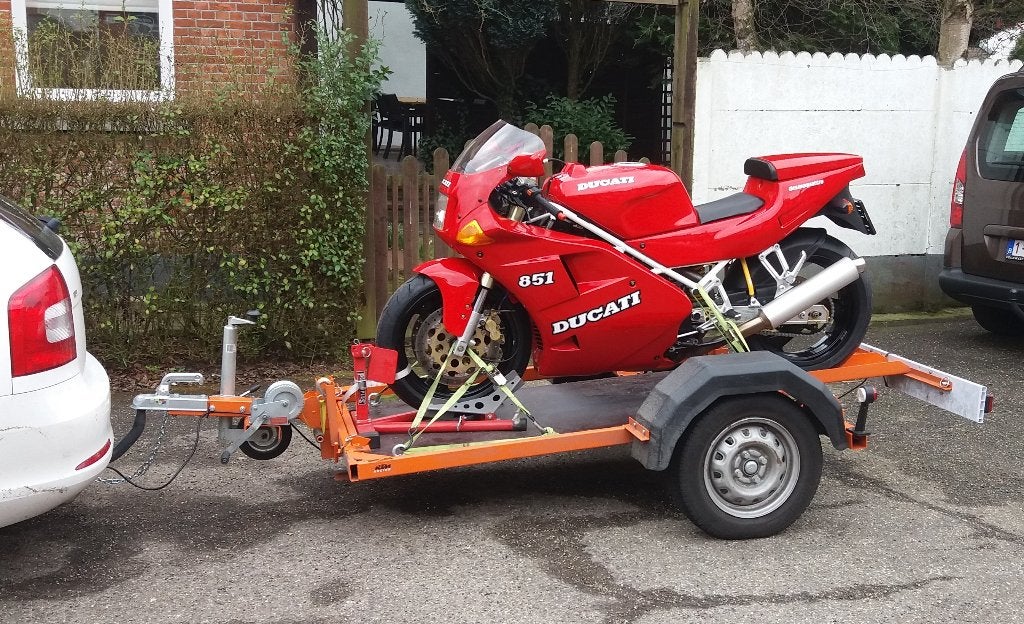 kantelbare aanhangwagen motor, Ophalen, Gebruikt