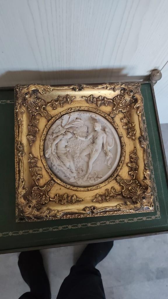 relief kader in marmer, Antiek en Kunst, Kunst | Schilderijen | Klassiek, Ophalen