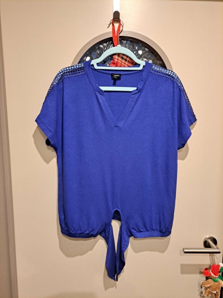 Mayerline blouse, shirt, mt 40, Belgisch!, Maat 38/40 (M), Mayerline, Blauw, Ophalen of Verzenden