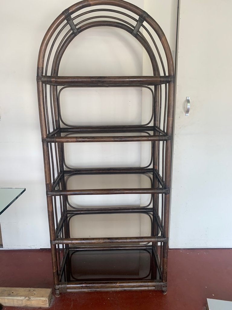Étagère en rotin vintage, Maison & Meubles, Enlèvement, Utilisé, Étagère, Autres matériaux