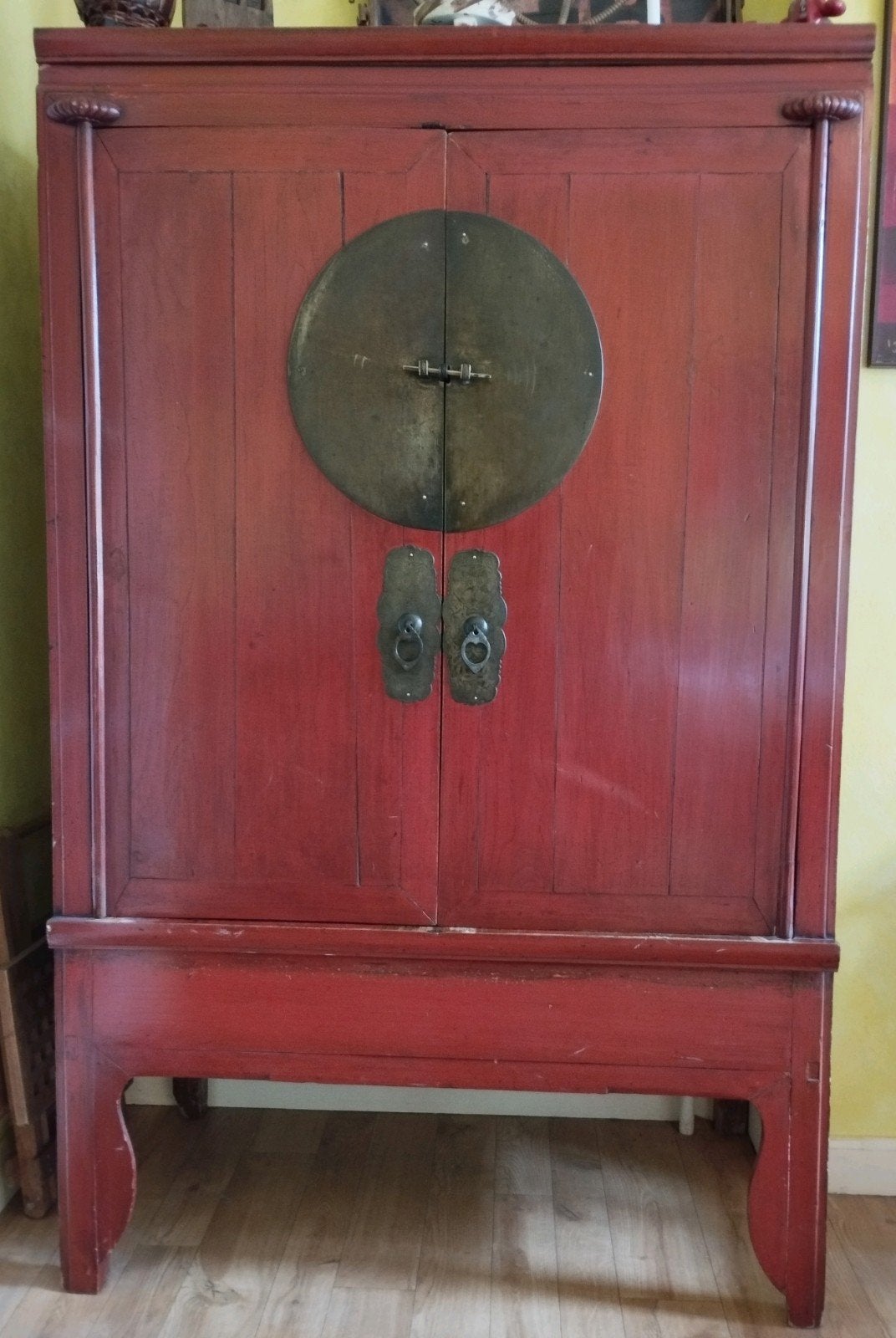 Armoire chinoise de mariage H127,5 cm P60cm L110,5cm, Antiquités & Art, Enlèvement