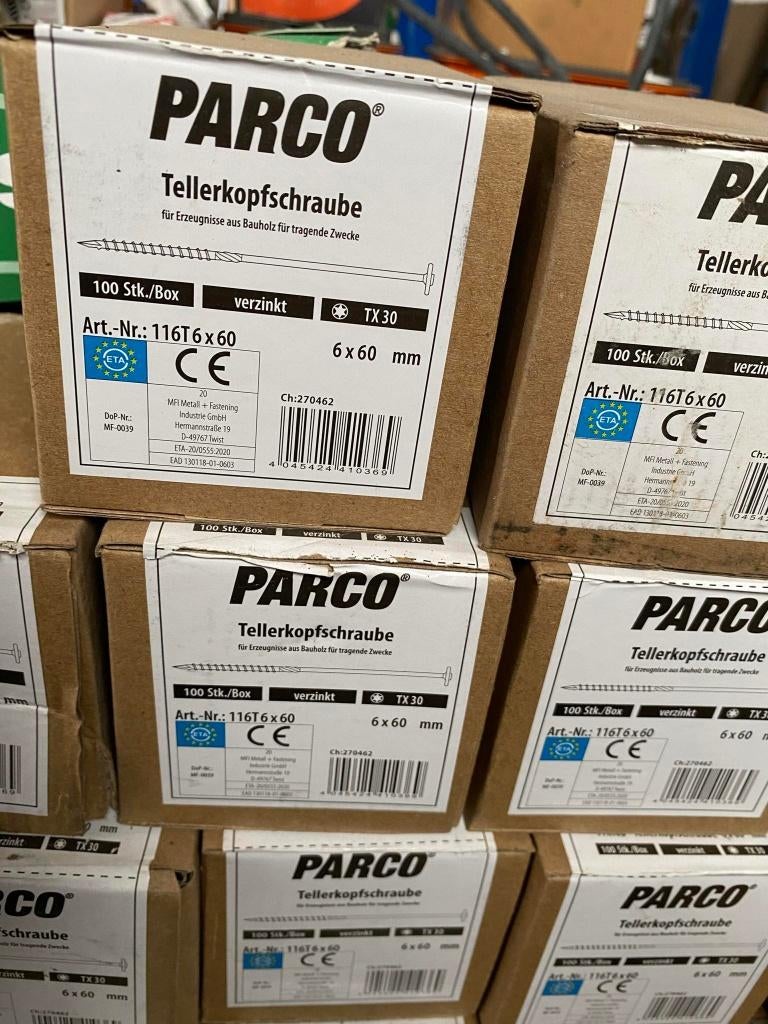 tellerkopschroeven Parco 6x60, Ophalen