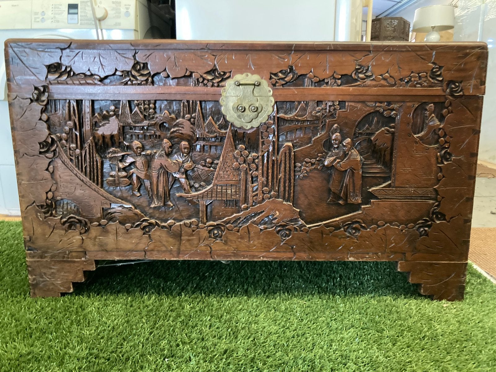 Oude houten kist, Ophalen, Gebruikt