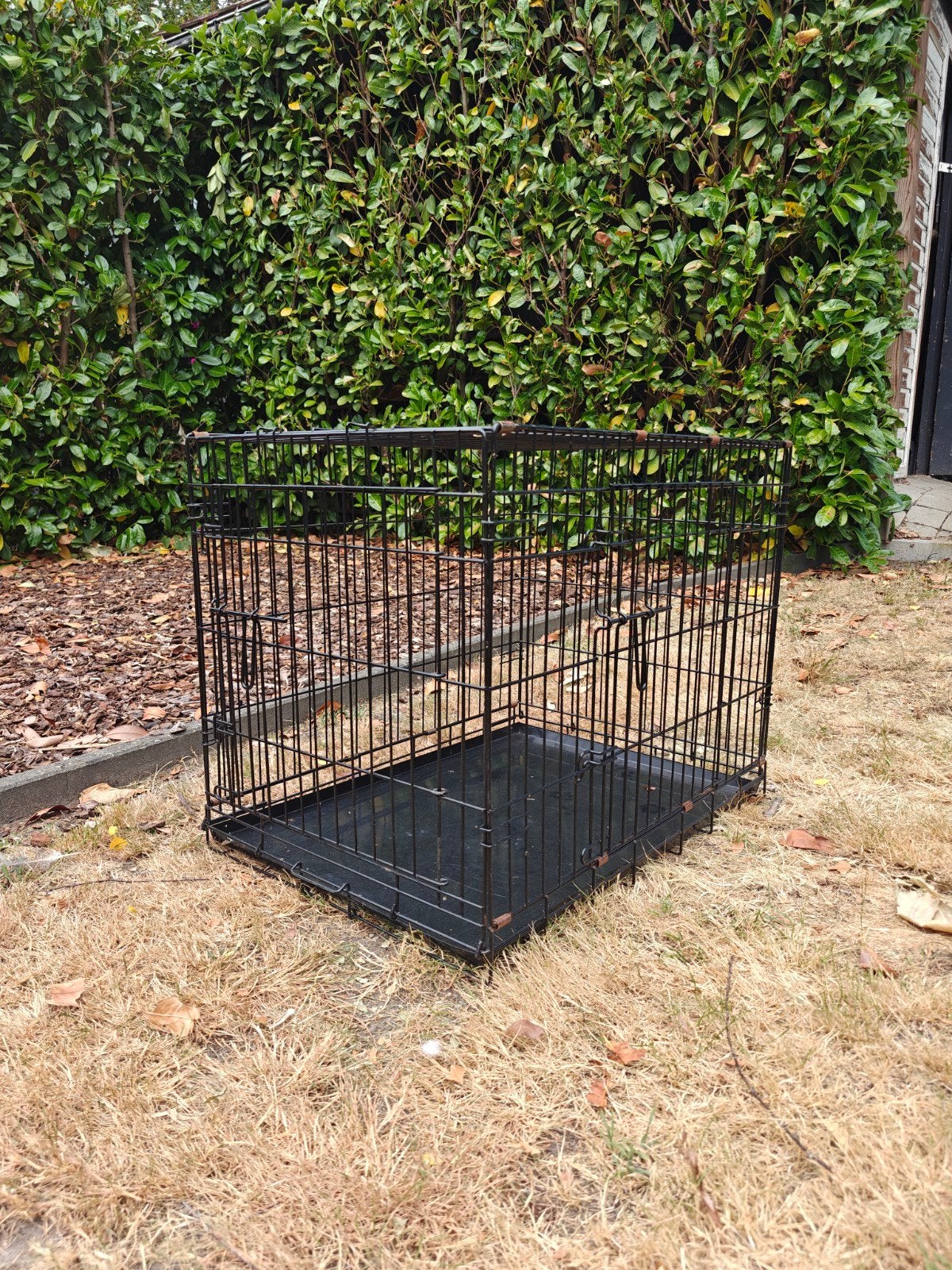 Stalen zwarte bench, Ophalen