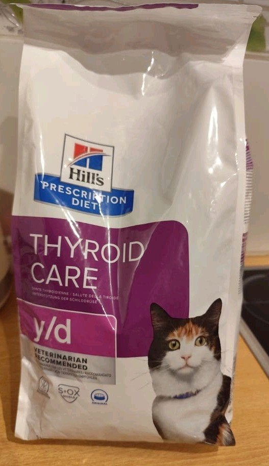 Croquette Hill's Y/d Thyroid Care 2×3kg, Enlèvement, Chat