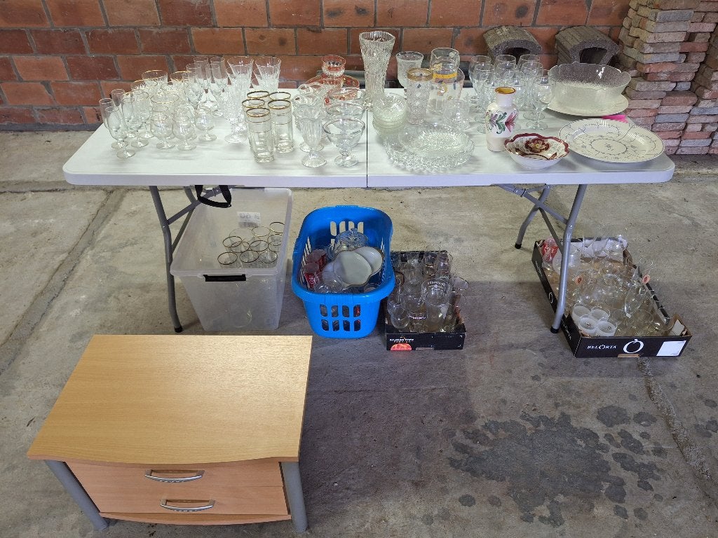 Lot van glazen,borden,schalen, Huis en Inrichting, Ophalen, Gebruikt, Glas