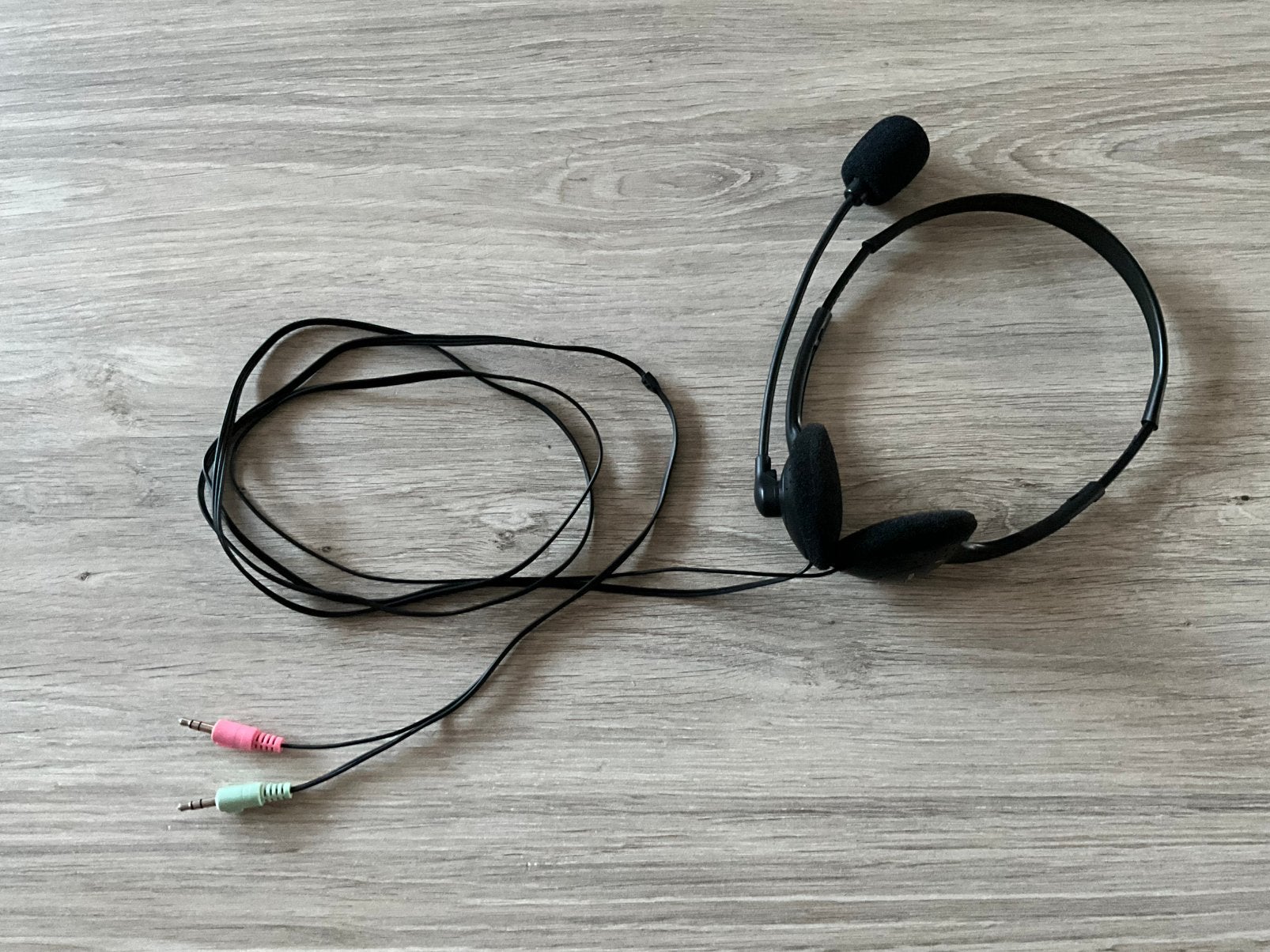 PC-headset met microfoon – dubbele 3,5 mm jack, Audio, Tv en Foto, Hoofdtelefoons, Overige merken, Gebruikt, On-ear, Ophalen of Verzenden