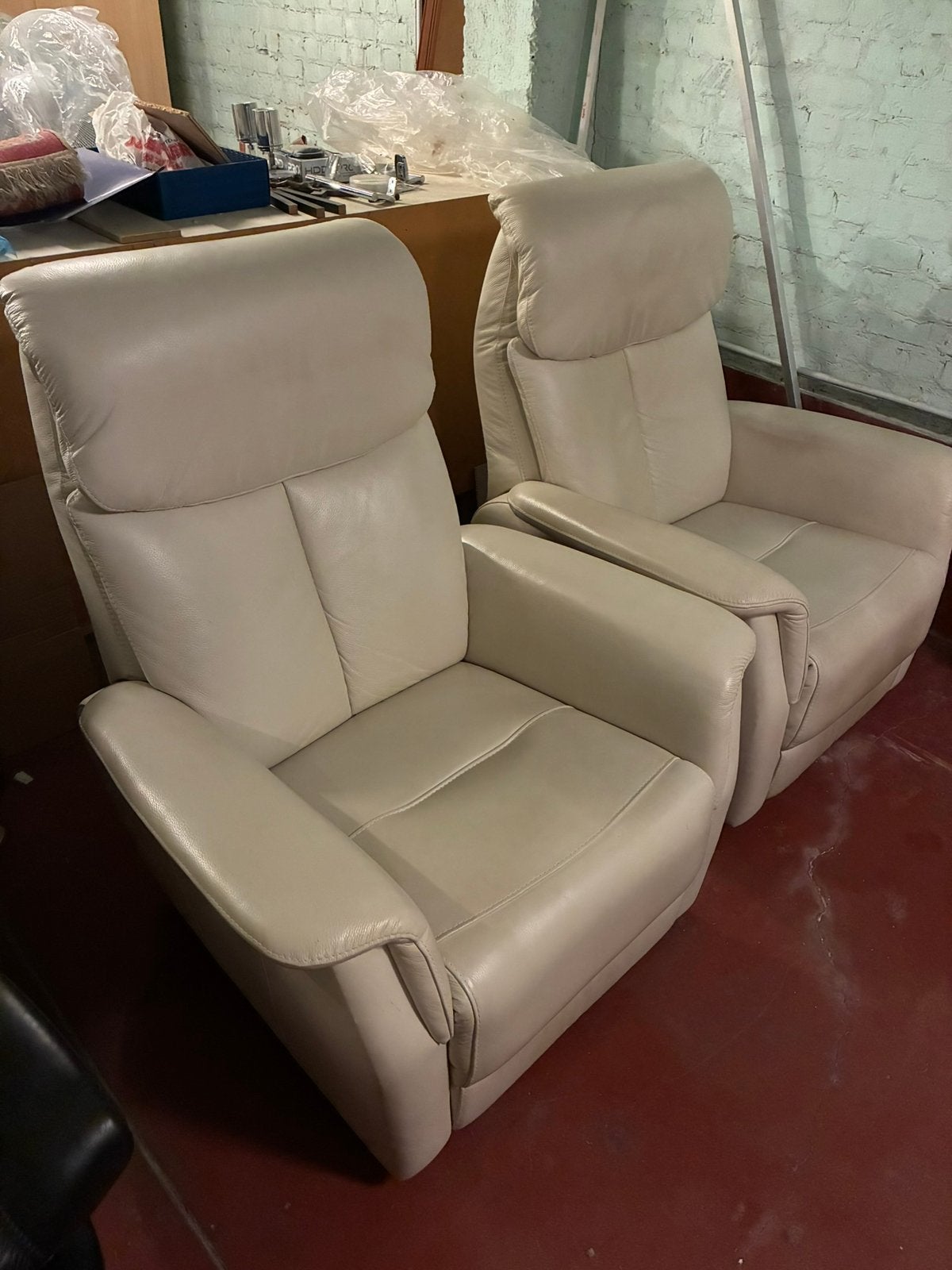 Paire de fauteuil relax en cuir, Enlèvement, Comme neuf, Cuir