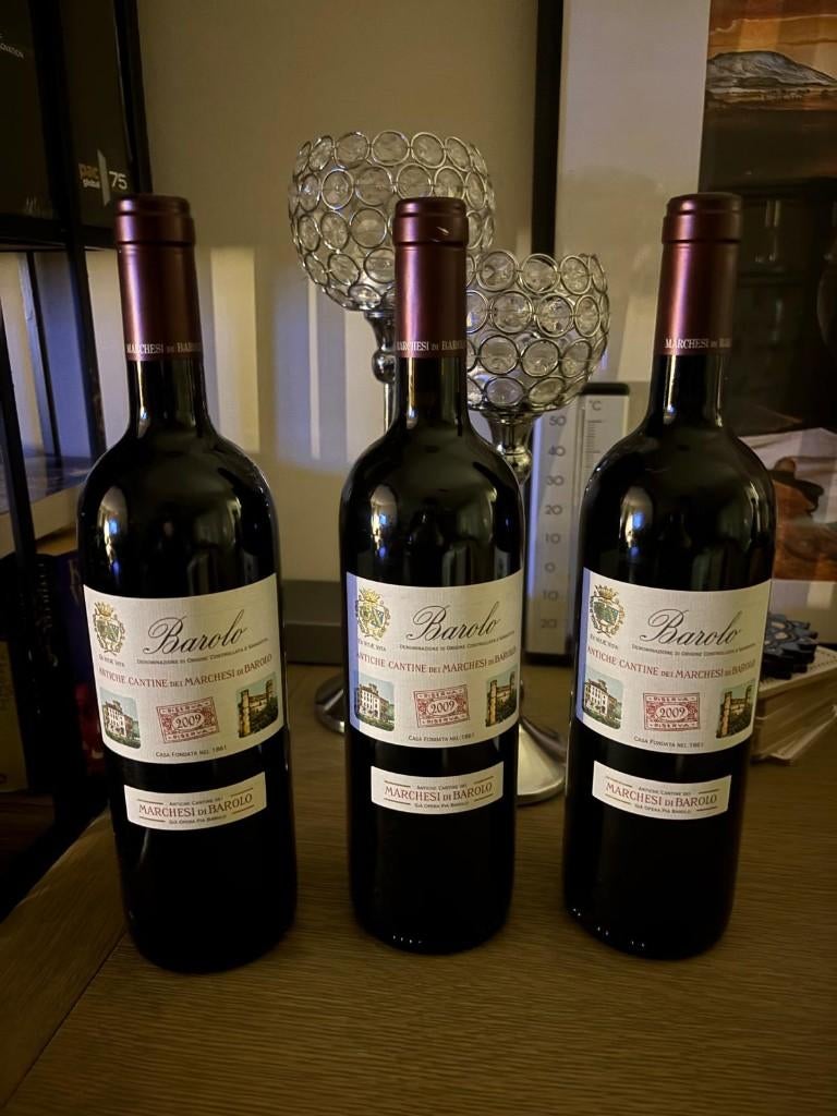 2009 Marchesi di Barolo - Barolo Riserva - 3 Bottles, Nieuw, Rode wijn, Vol, Italië
