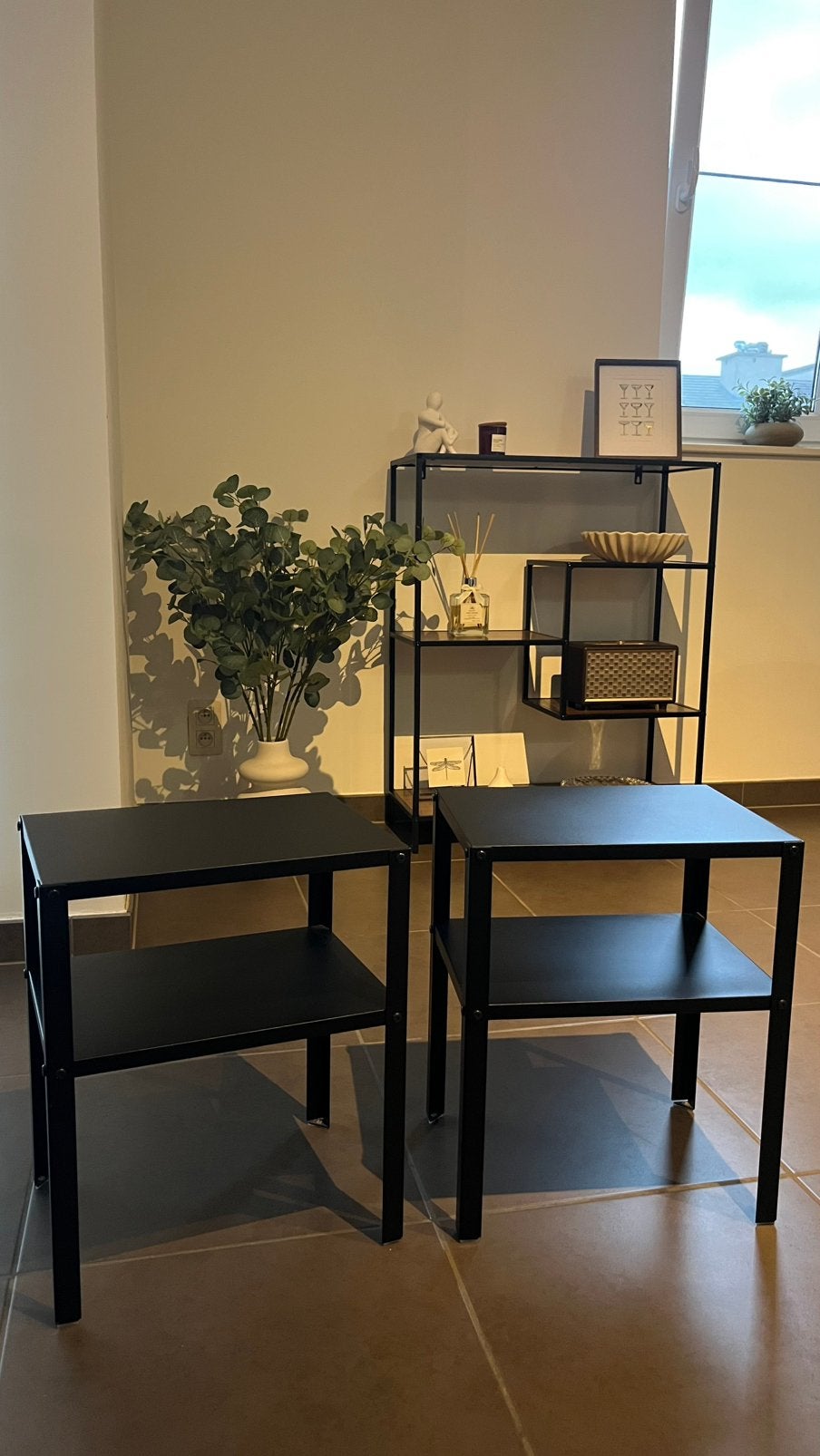 2 zwarte nachtkastjes ikea, Ophalen, Zo goed als nieuw