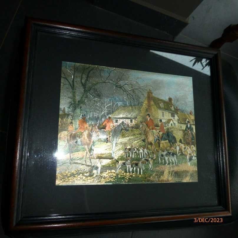 wanddecoraties/kunstprint Andres Orpinas/Anton Pieck/jacht, Ophalen of Verzenden, Zo goed als nieuw