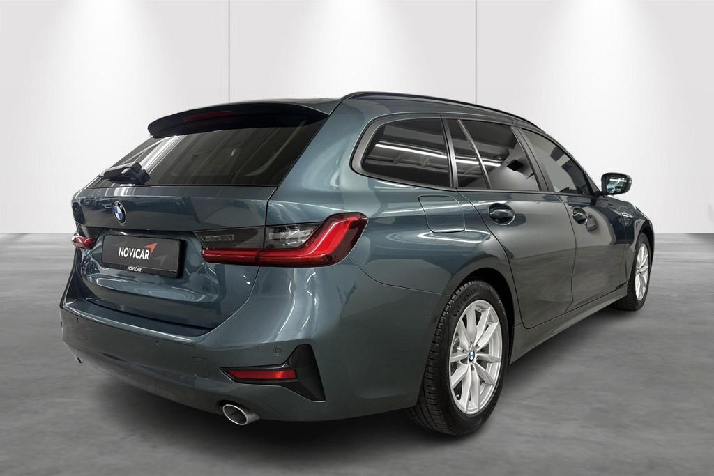 BMW 3 Reeks Touring 316D - LEDER + GPS + AUTOMAAT, Auto's, Gebruikt, 4 cilinders, Blauw, 5 deurs
