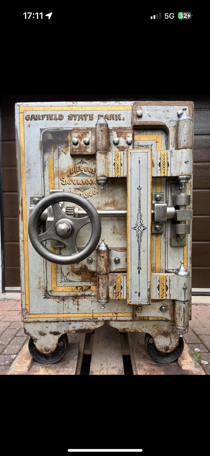 Originele unieke diebold bank kluis 1894, Verzamelen, Automaten | Overige, Ophalen, Zo goed als nieuw