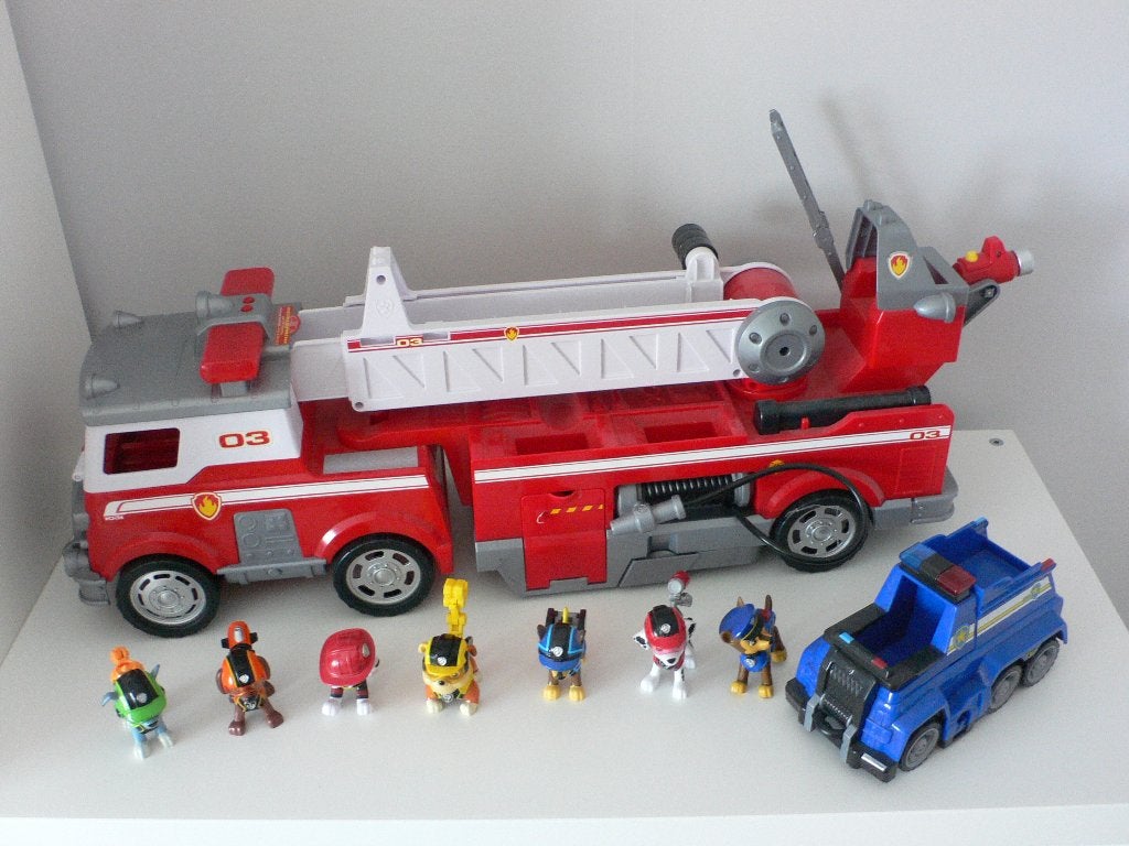pawpatrol brandweer wagen, Kinderen en Baby's, Ophalen, Zo goed als nieuw, Met geluid