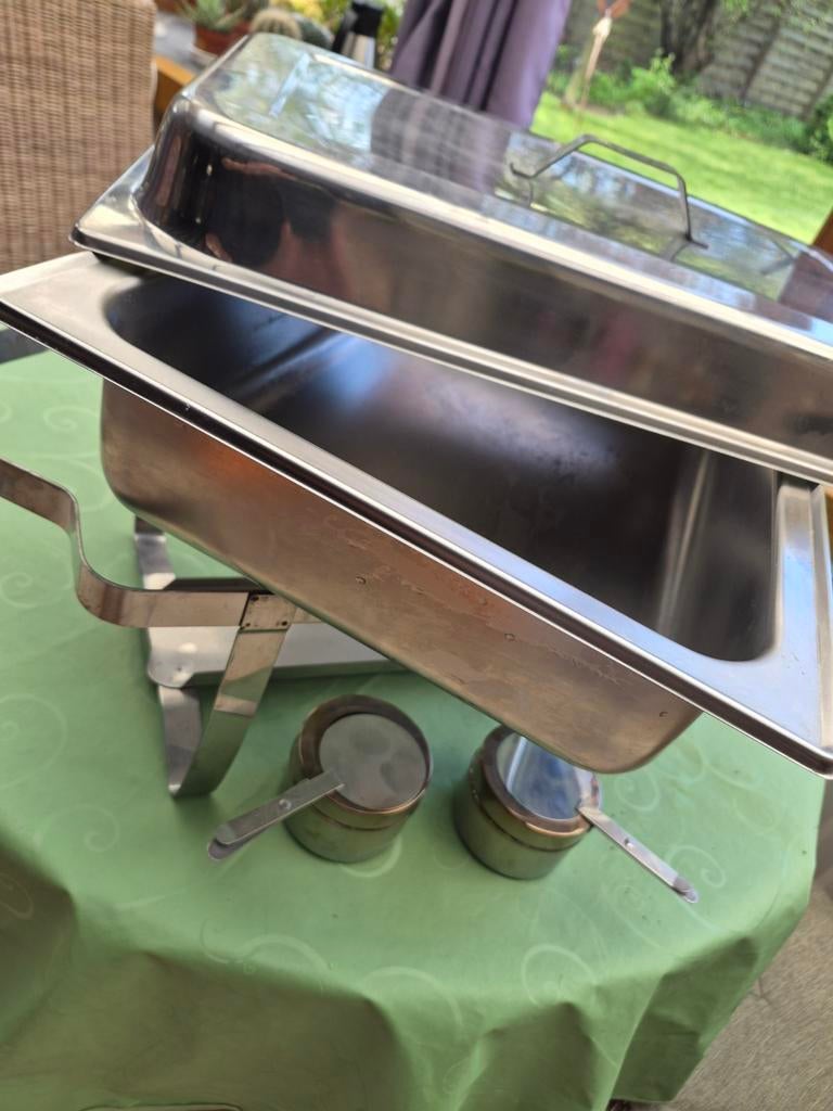 Chauffe plat pro /chafing dish, Huis en Inrichting, Ophalen, Inox