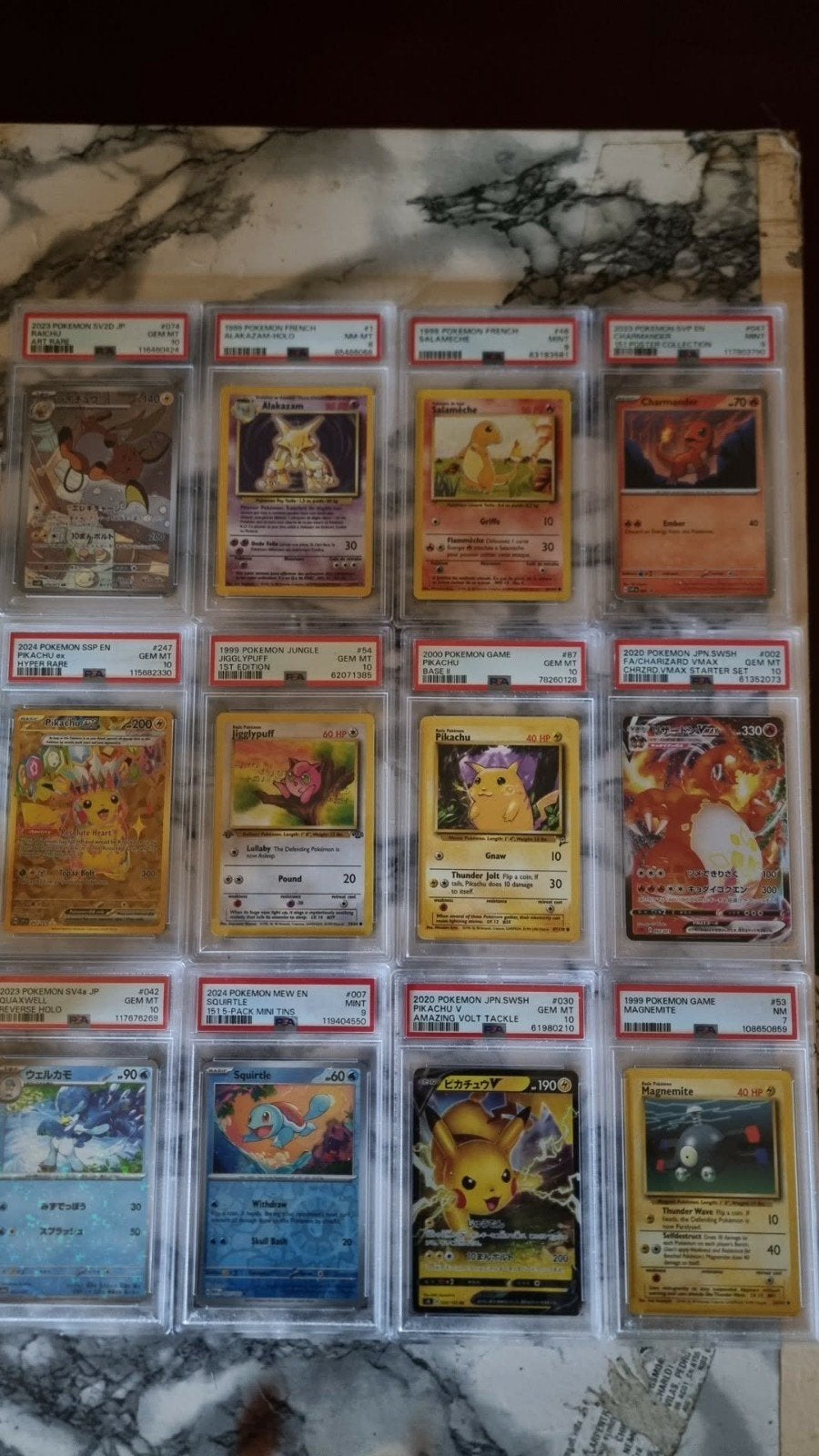 lot de cartes pokemon gradées psa