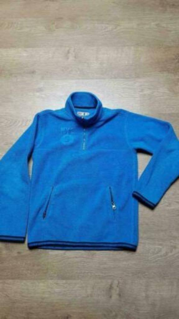 fel blauwe fleece ski trui CKS maat 140 - 146, Sport en Fitness, Skiën en Langlaufen, Ophalen of Verzenden, Gebruikt, Ski, Kleding