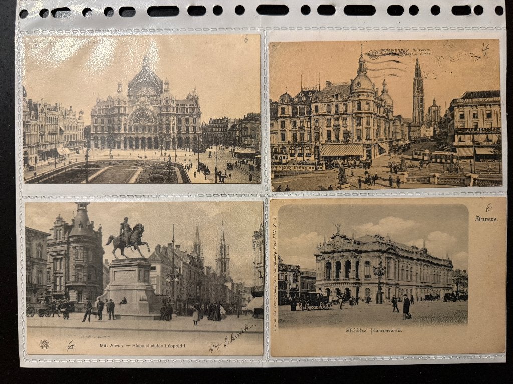 Ensemble de cartes postales anciennes Anvers - ca 1900, Enlèvement ou Envoi, Avant 1920, Anvers