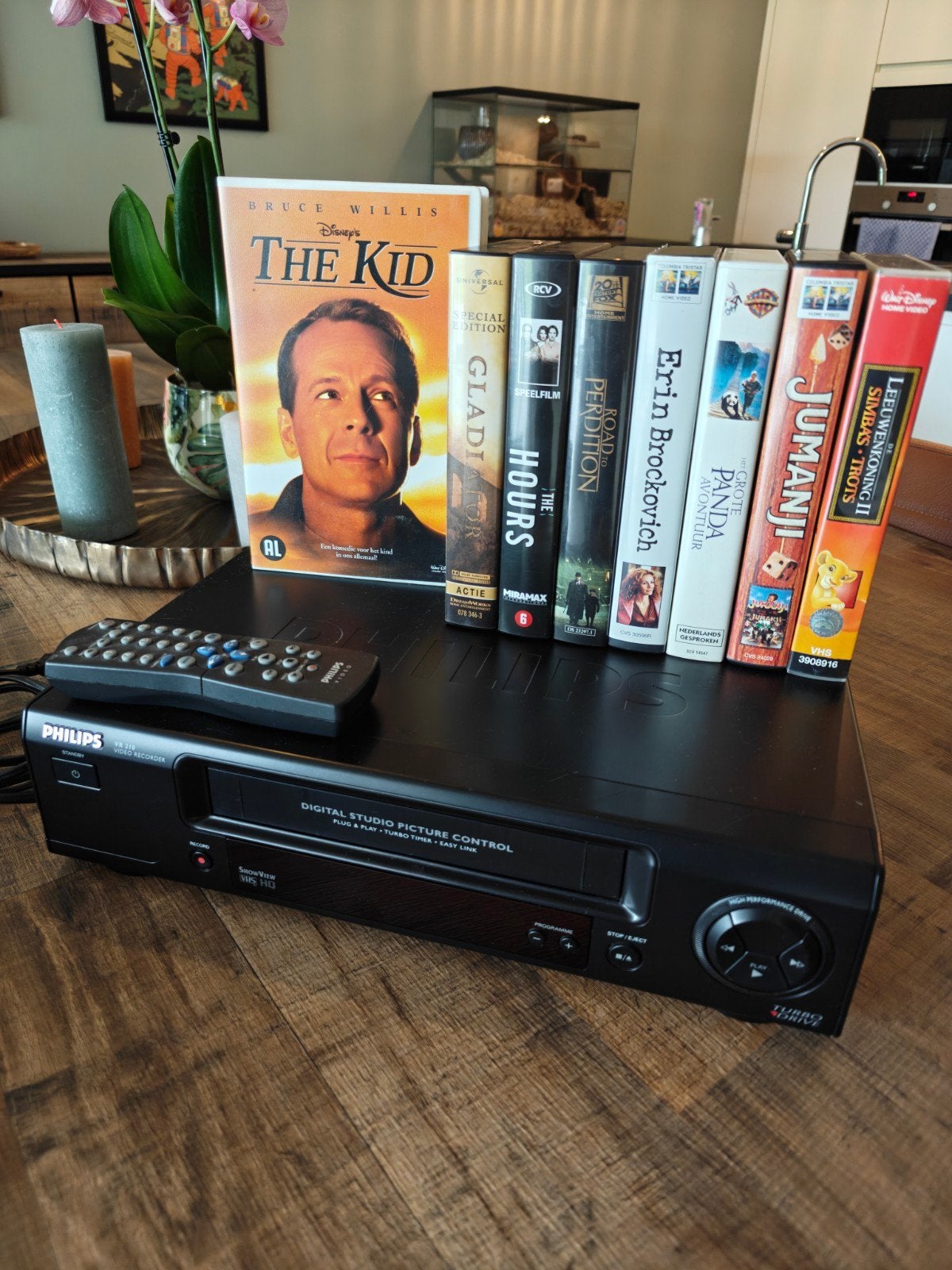 Philips VHS Videorecorder (Turbo Drive) in topstaat + Afstan, Audio, Tv en Foto, Ophalen of Verzenden, Gebruikt, VHS-speler of -recorder