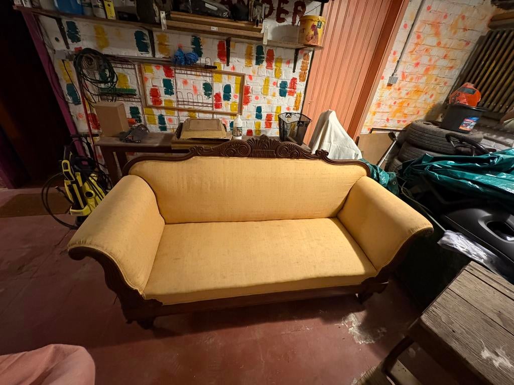 Joli siège ancien., 150 à 200 cm, Enlèvement, Utilisé, Tissus