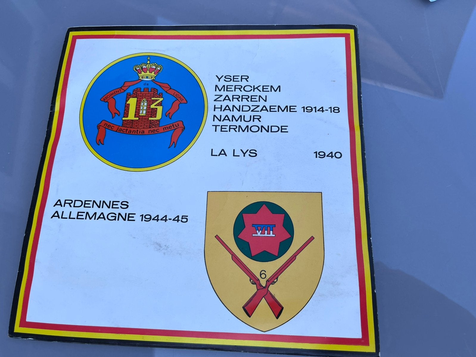 45t disque bataillon fusiliers ABBL Namur armee belge, Envoi