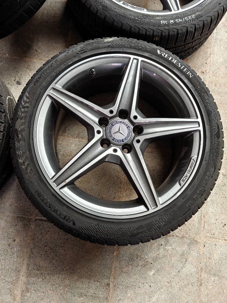 18 inch Mercedes C klasse AMG velgen - breedset, Ophalen, 18 inch, Banden en Velgen, Winterbanden