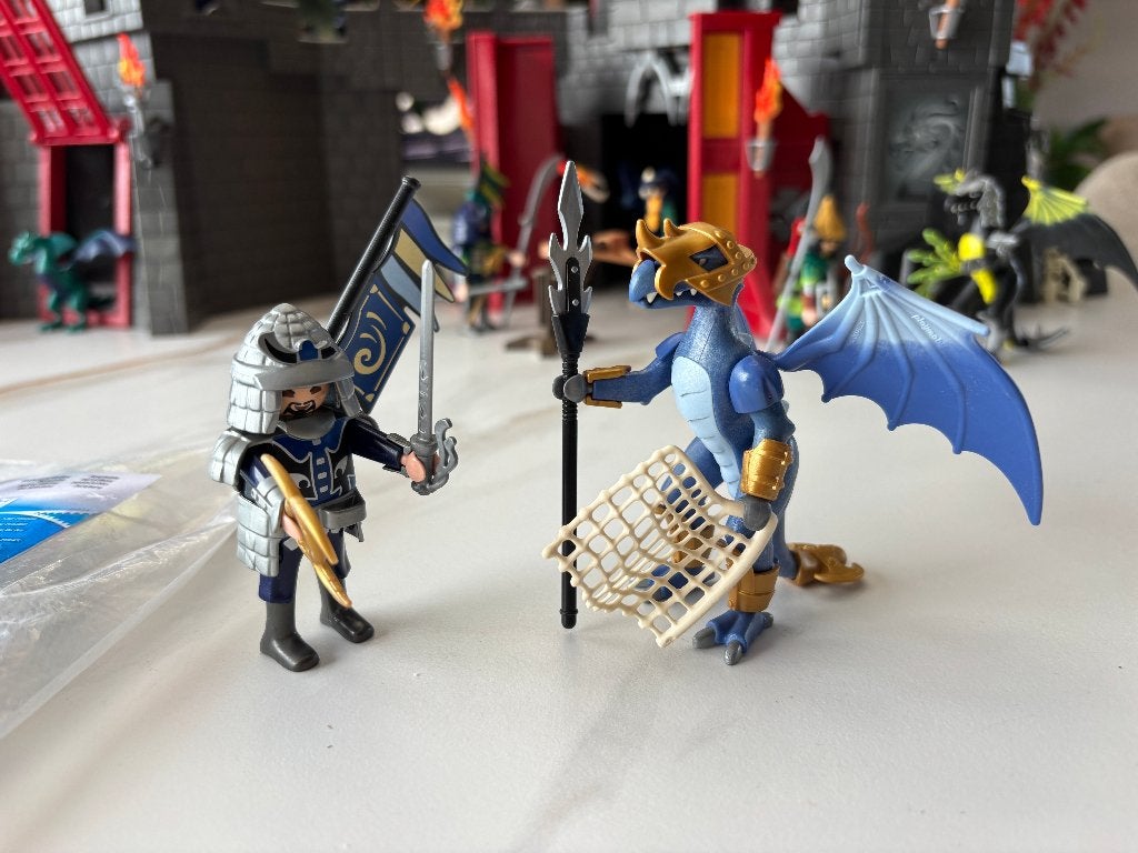 Playmobil 5464 Dragon des glaces avec combattant, Comme neuf, Dragons, Figurines, Kit complet