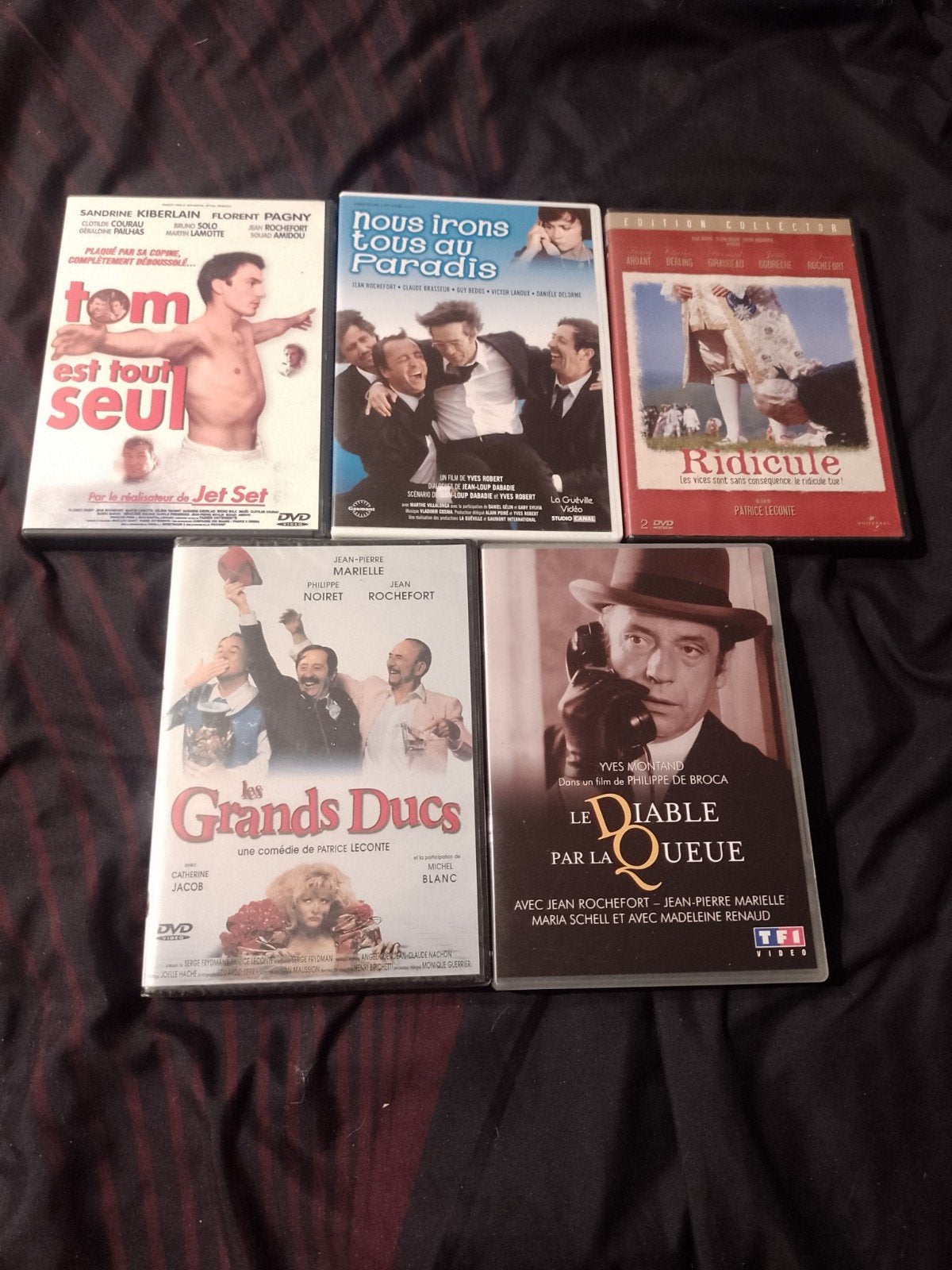 Te koop op dvd-lijst evoluerende Jean Rochefort-films, Cd's en Dvd's, Dvd's | Komedie, Zo goed als nieuw, Actiekomedie, Inclusief boekje