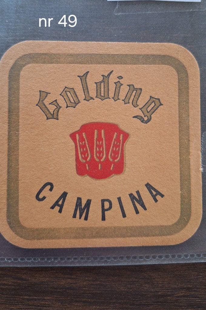 bierviltje Golding Campina (nr 49), Ophalen, Gebruikt, Viltje(s), Overige merken