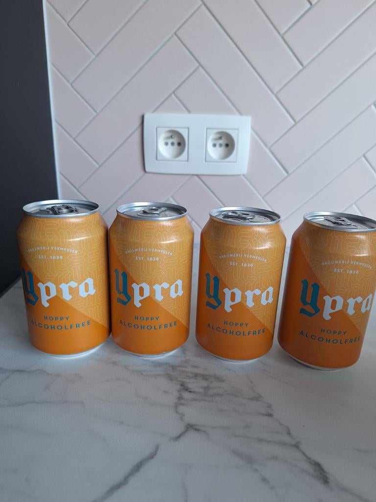 4 blikjes Ypra Hoppy alcoholfree 33cl, Ophalen of Verzenden