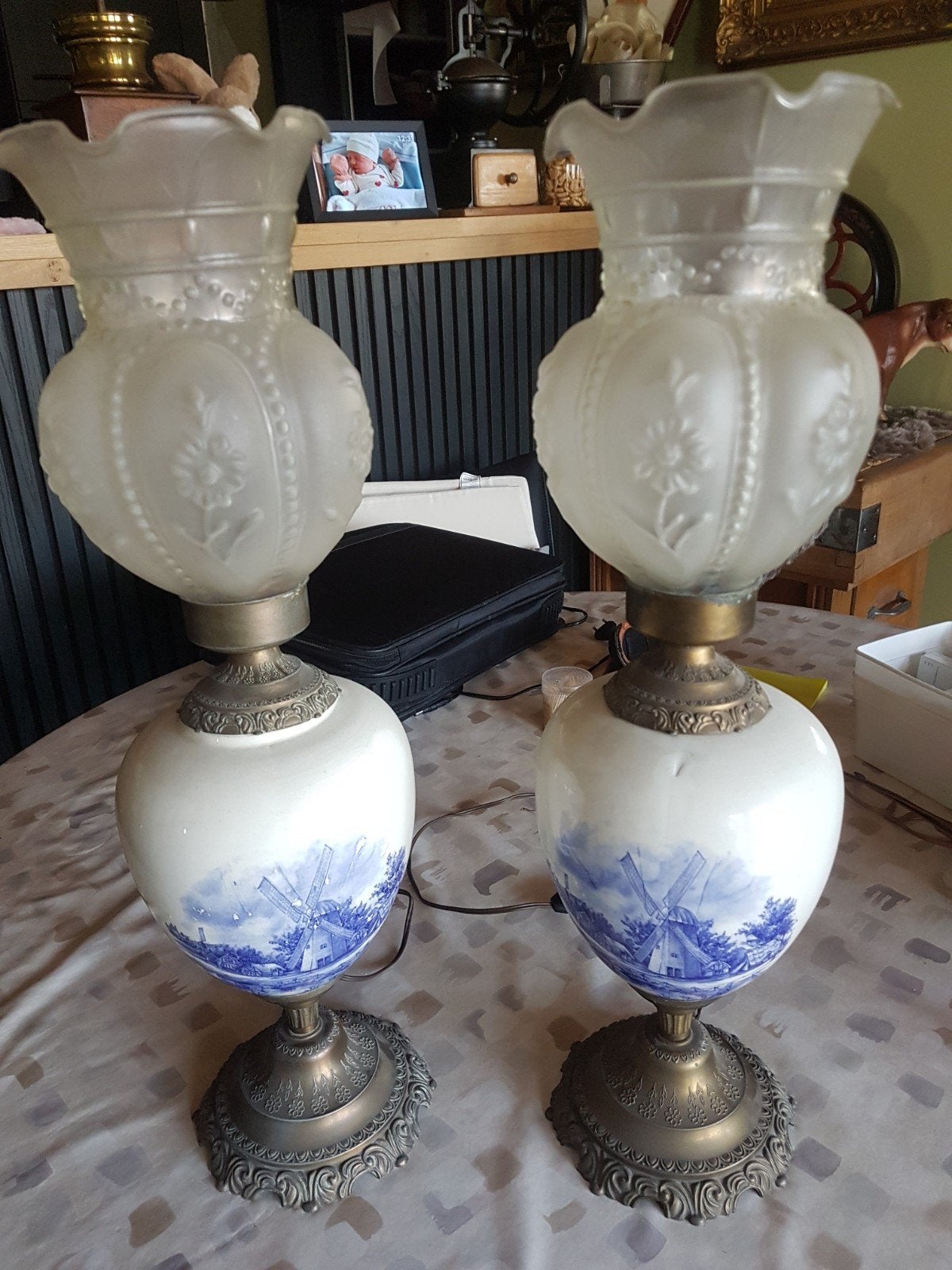 2 staande lampen, Ophalen