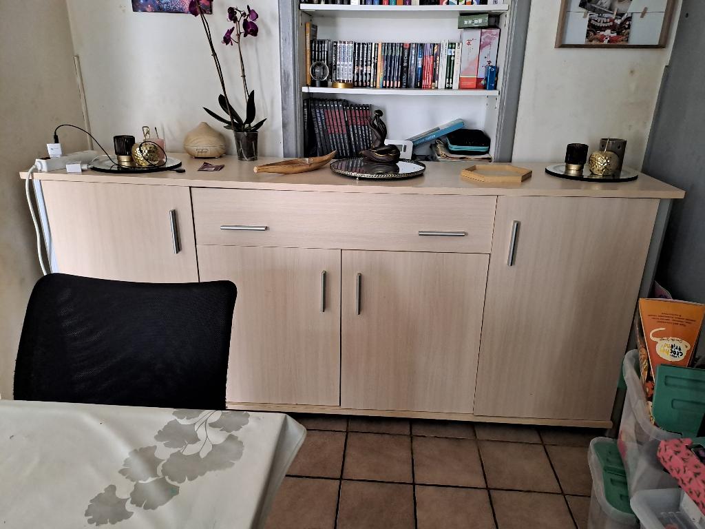 salle a manger, Huis en Inrichting, Complete eetkamers, Ophalen, Gebruikt, Beige clair, 4 tot 6 stoelen