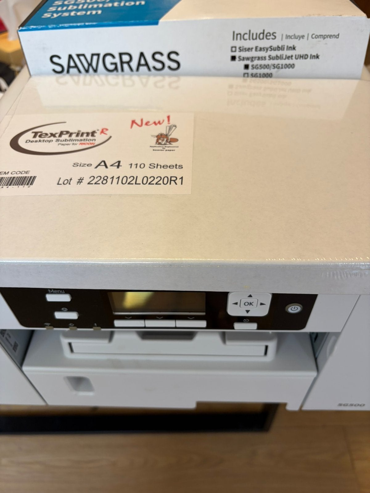 Sawgrass SG500 Sublimatieprinter TexPrint Papier&Inkt, Ophalen, Gebruikt, Printer, Inkjetprinter