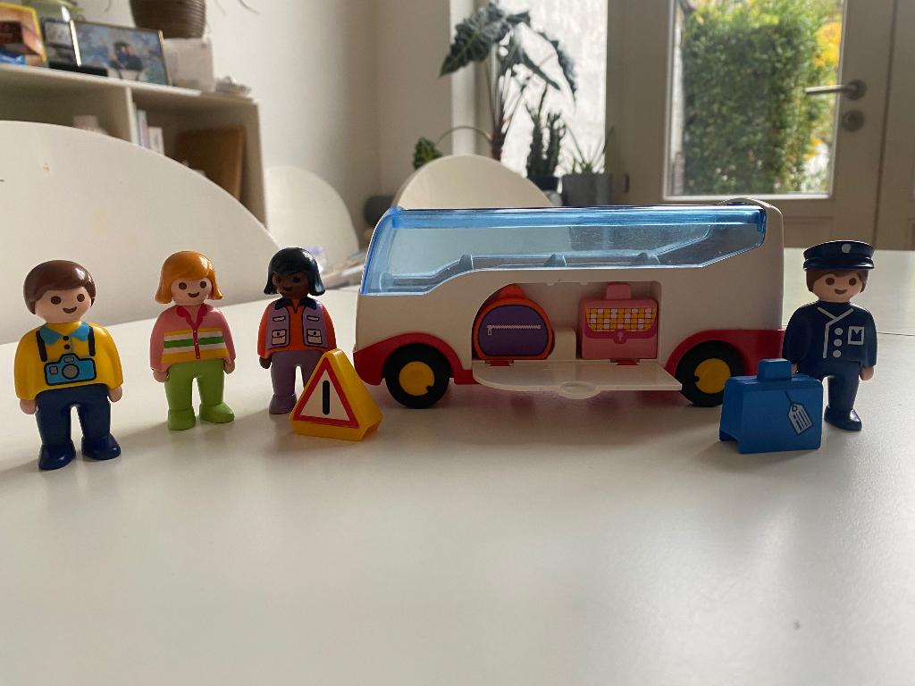 Bus scolaire Playmobil 123, Ophalen, Zo goed als nieuw, Complete set