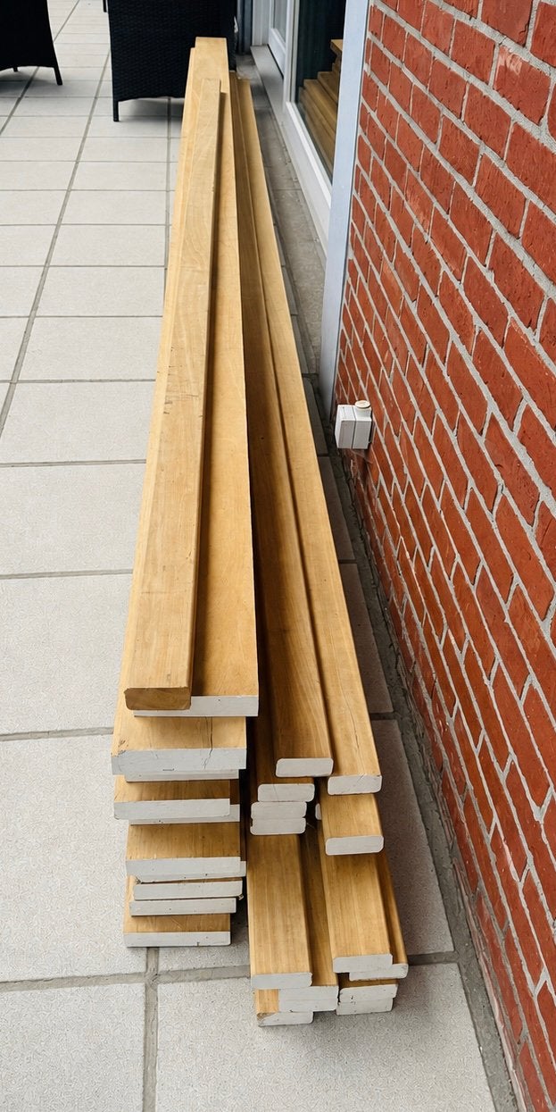 Bois Lot Abachi/Ayous — longues planches et poutres, Bricolage & Construction, Bois & Planches, Enlèvement, Comme neuf