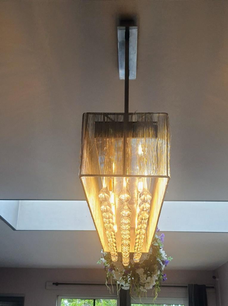 Belle lampe suspendue, Enlèvement, Utilisé, Verre, 50 à 75 cm
