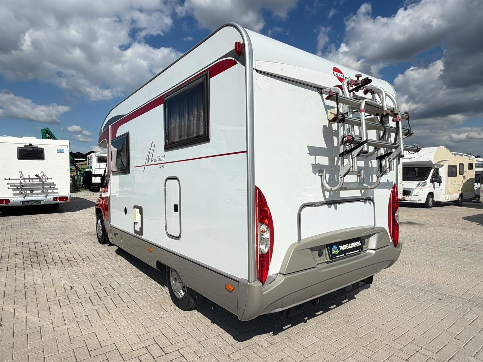 Bürstner Marano T 590 | 2007| 4 gordelplaatsen | Motorairco, Caravanes & Camping, Siège de train, Réfrigérateur, Fiat, Boîte manuelle